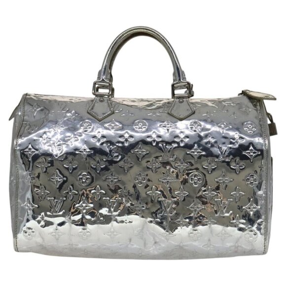 LOUIS VUITTON Monogram Miroir Speedy 35 Hand Bag Silver M95786 LV Auth 106317A - Picture 2 of 15